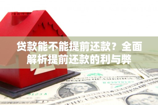 大树贷款能不能提前还款？全面解析提前还款的利与弊