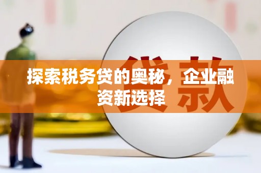 大树探索税务贷的奥秘，企业融资新选择