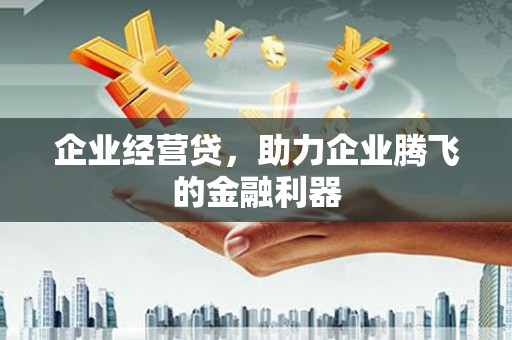 大树企业经营贷，助力企业腾飞的金融利器
