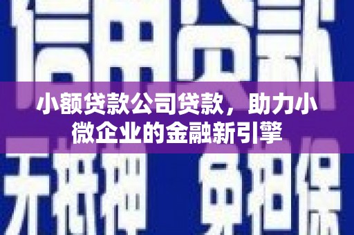 大树小额贷款公司贷款，助力小微企业的金融新引擎