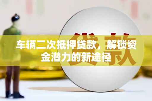 大树车辆二次抵押贷款，解锁资金潜力的新途径