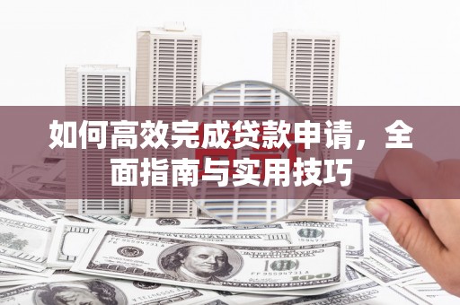 大树如何高效完成贷款申请，全面指南与实用技巧