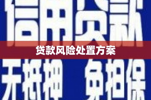 大树贷款风险处置方案